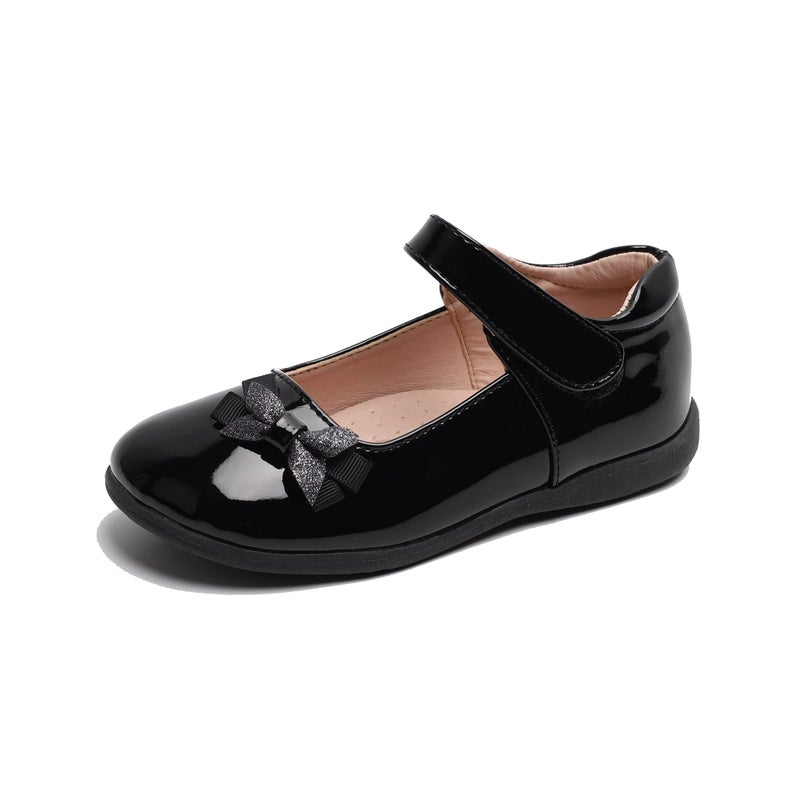 ALPHELIGANCE Girls Mary Jane Strap School Uniform Dress Flat Ballet Shoes - Image 1